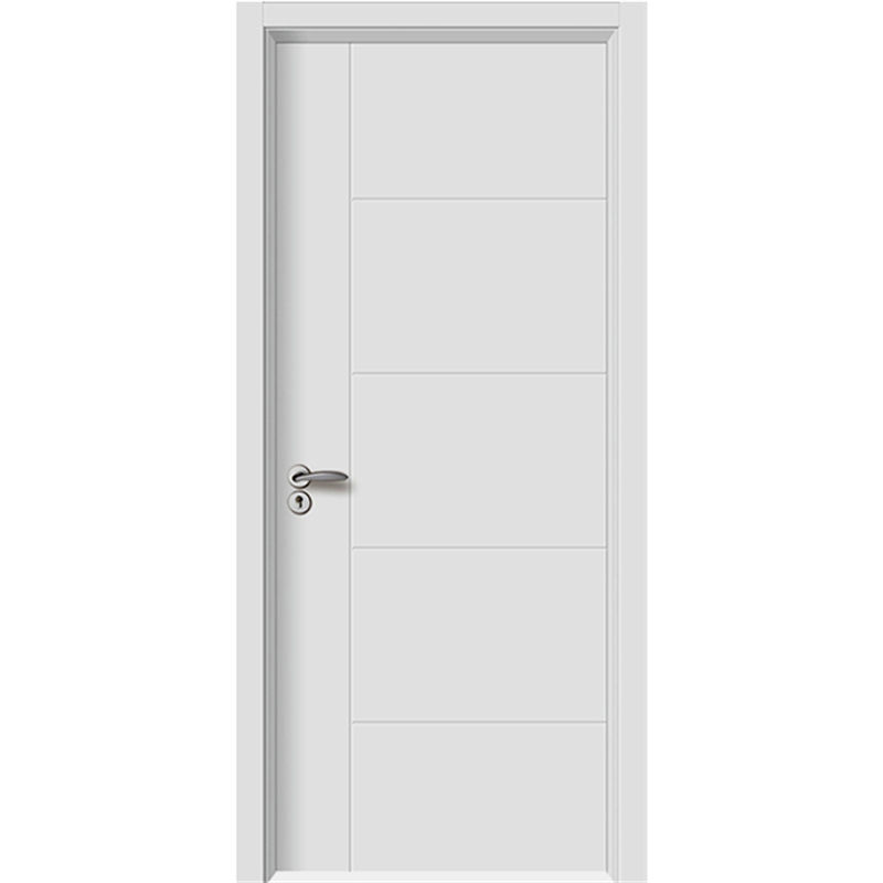 FLush Inetrior Wooden door with Lines and White UV Lacquer Finishing for Apartment / Hotel / School / Villa