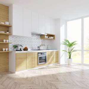 100% Original Spraying Lacquer On Cabinets - New Luxury Customized Melamine Quartz Countertop Kitchen Cabinet – Kangton