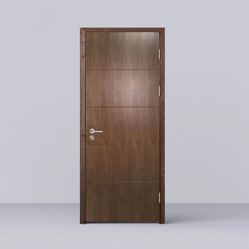 Luxury Walnut Veneered UV lacquered Finishing Interior Wooden Door